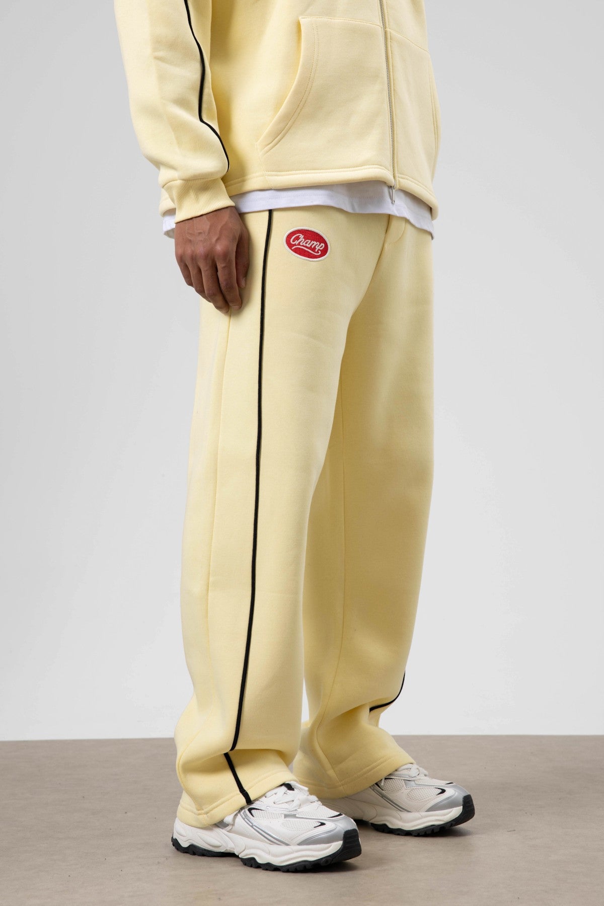 Oversized Sweatsuit Set with Stripe Details