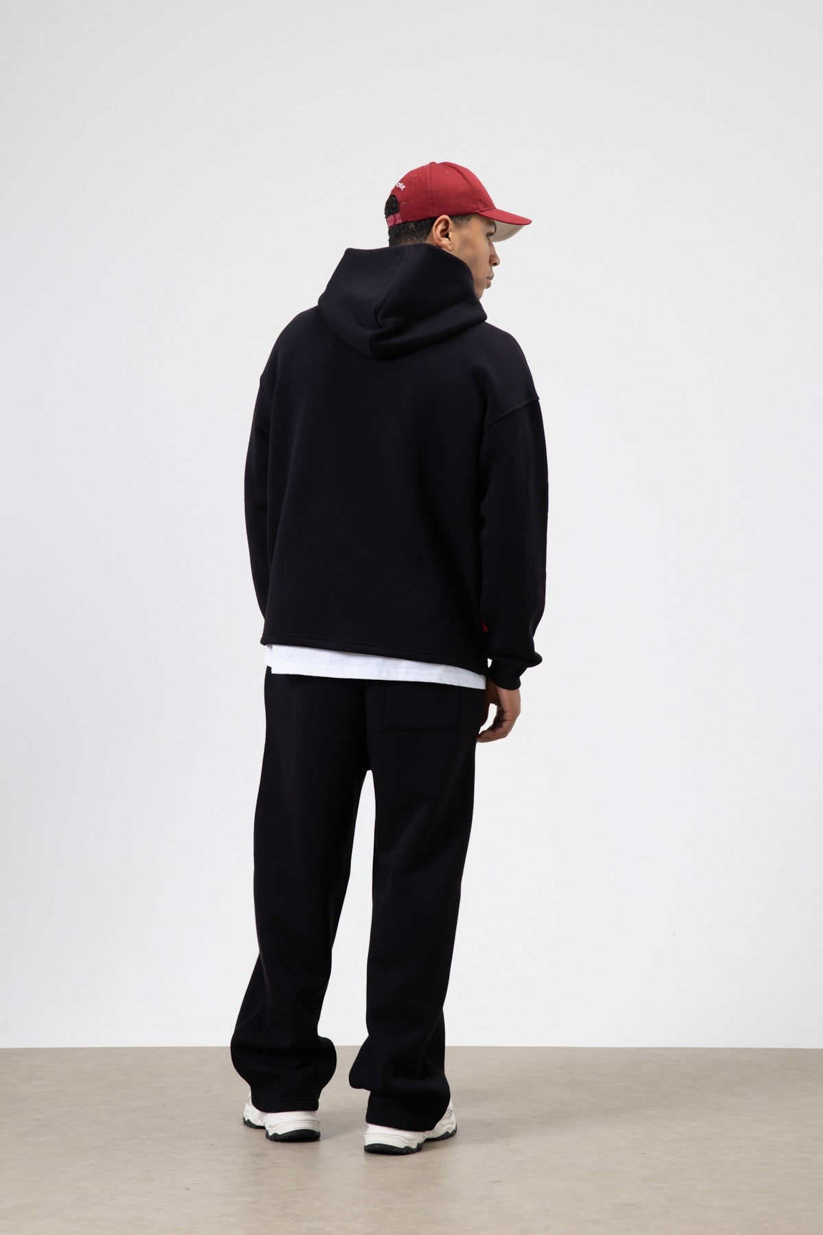 Oversized Sweatsuit Set with Stripe Details
