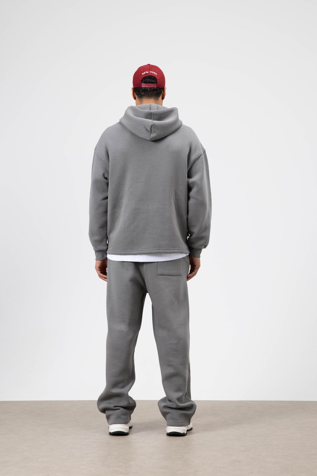 Oversized Sweatsuit Set with Stripe Details