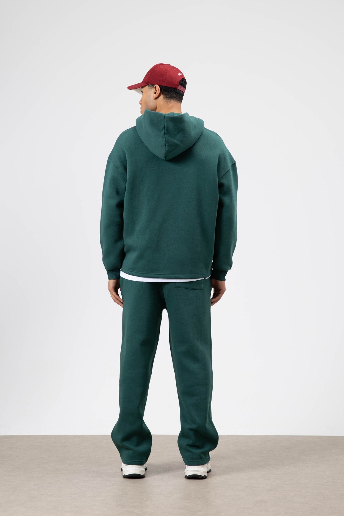 Oversized Sweatsuit Set with Stripe Details