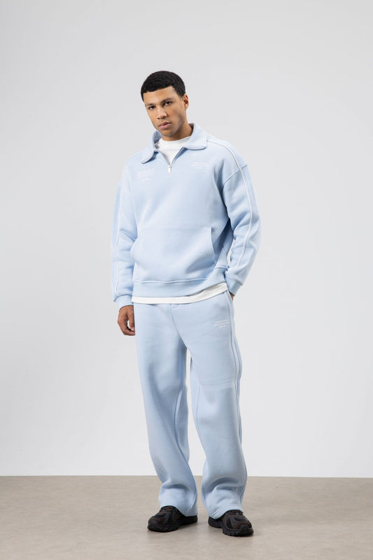 Oversized Sweatsuit Set with Stripe Details