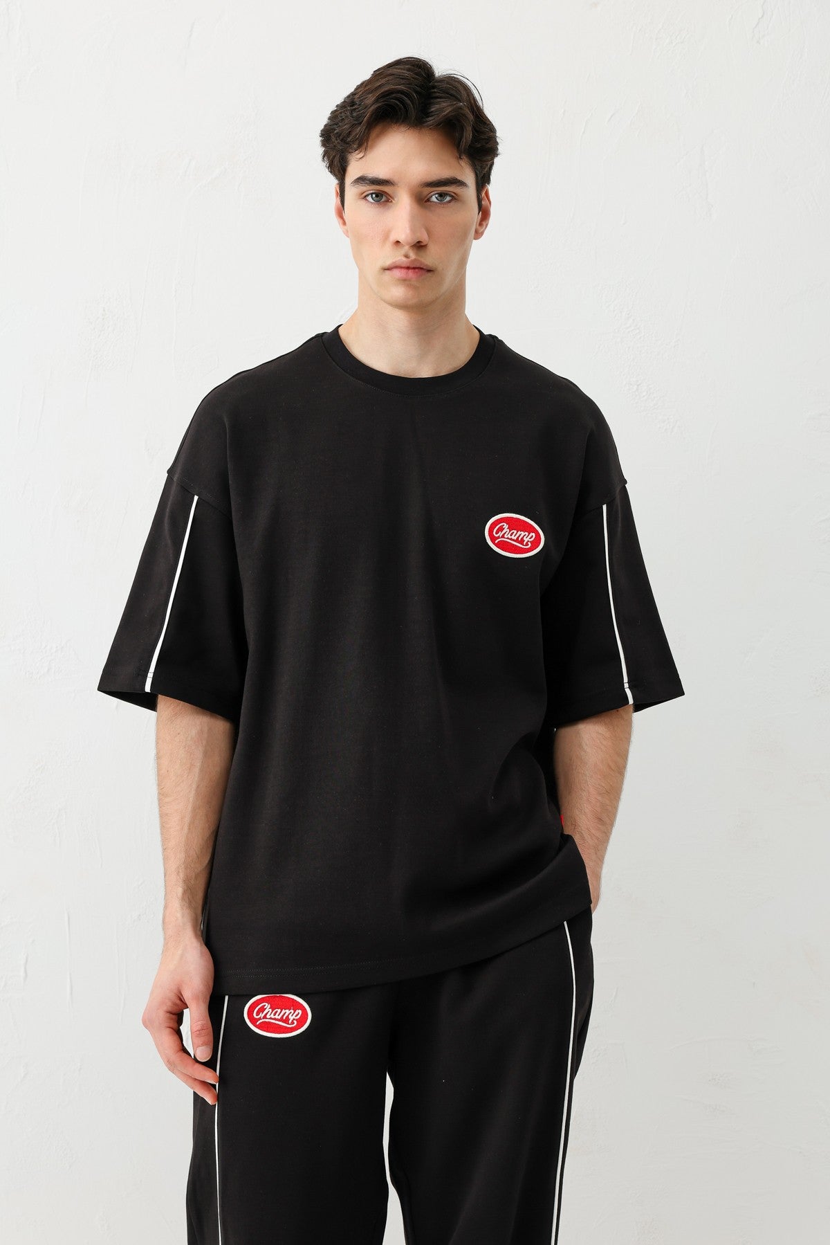 Oversized Champ-Printed Sweatsuit Set
