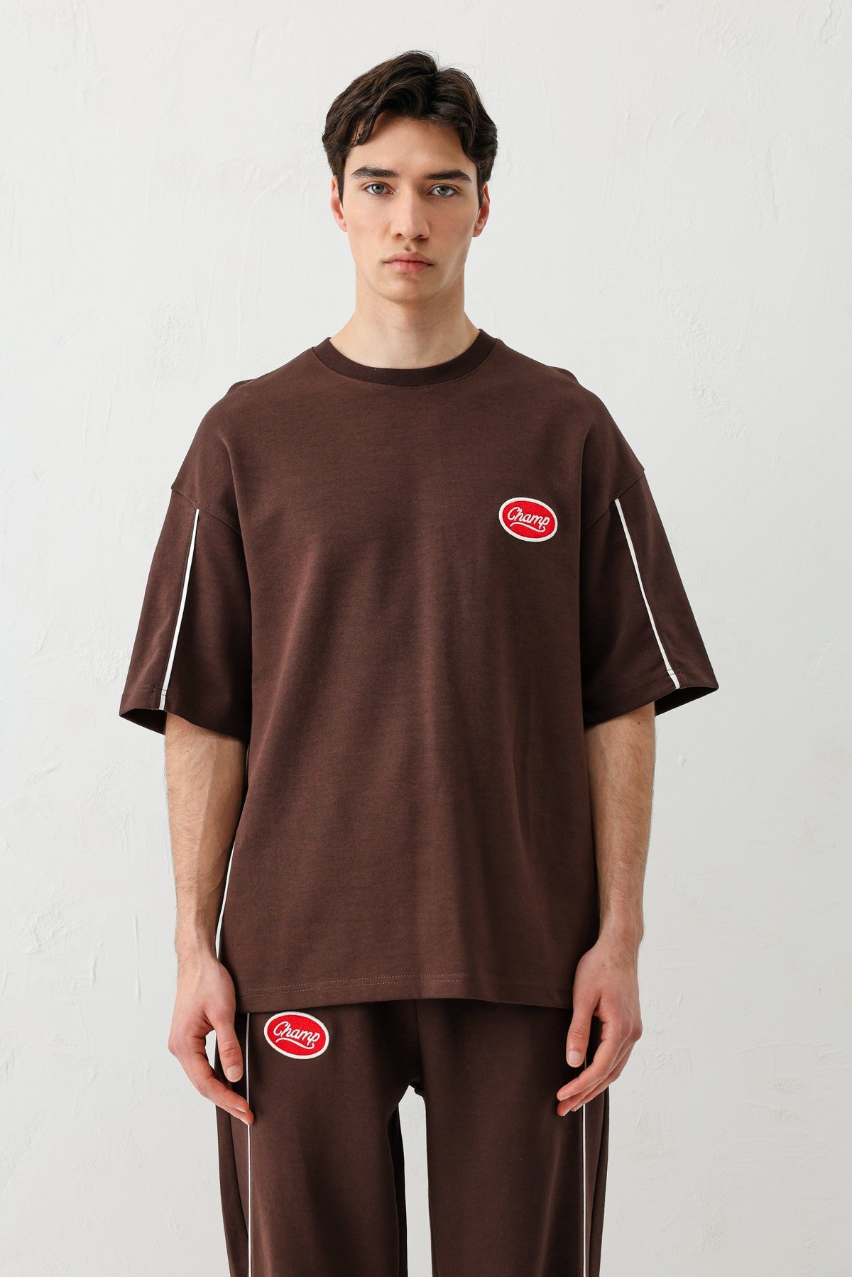 Oversized Champ-Printed Sweatsuit Set