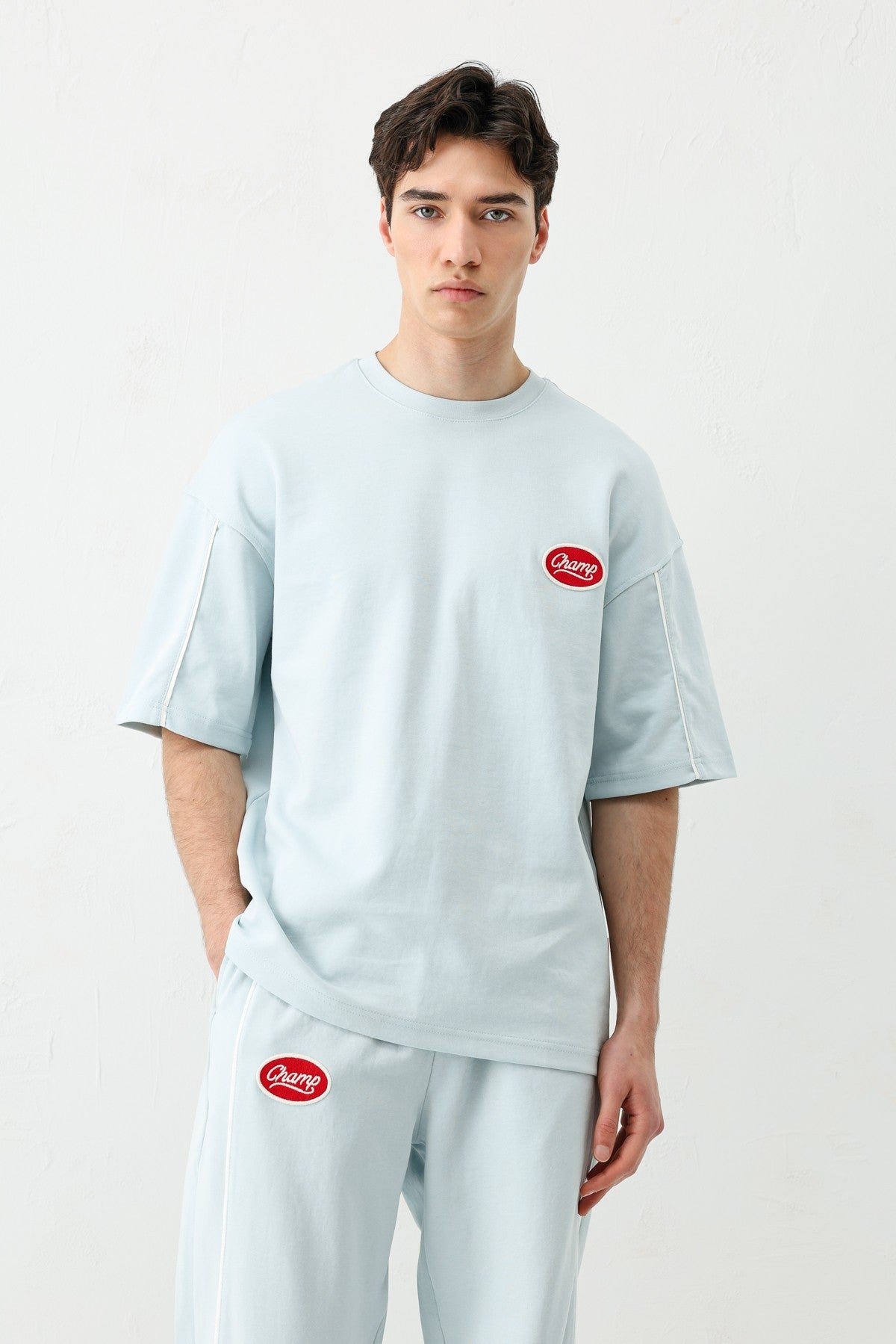 Oversized Champ-Printed Sweatsuit Set