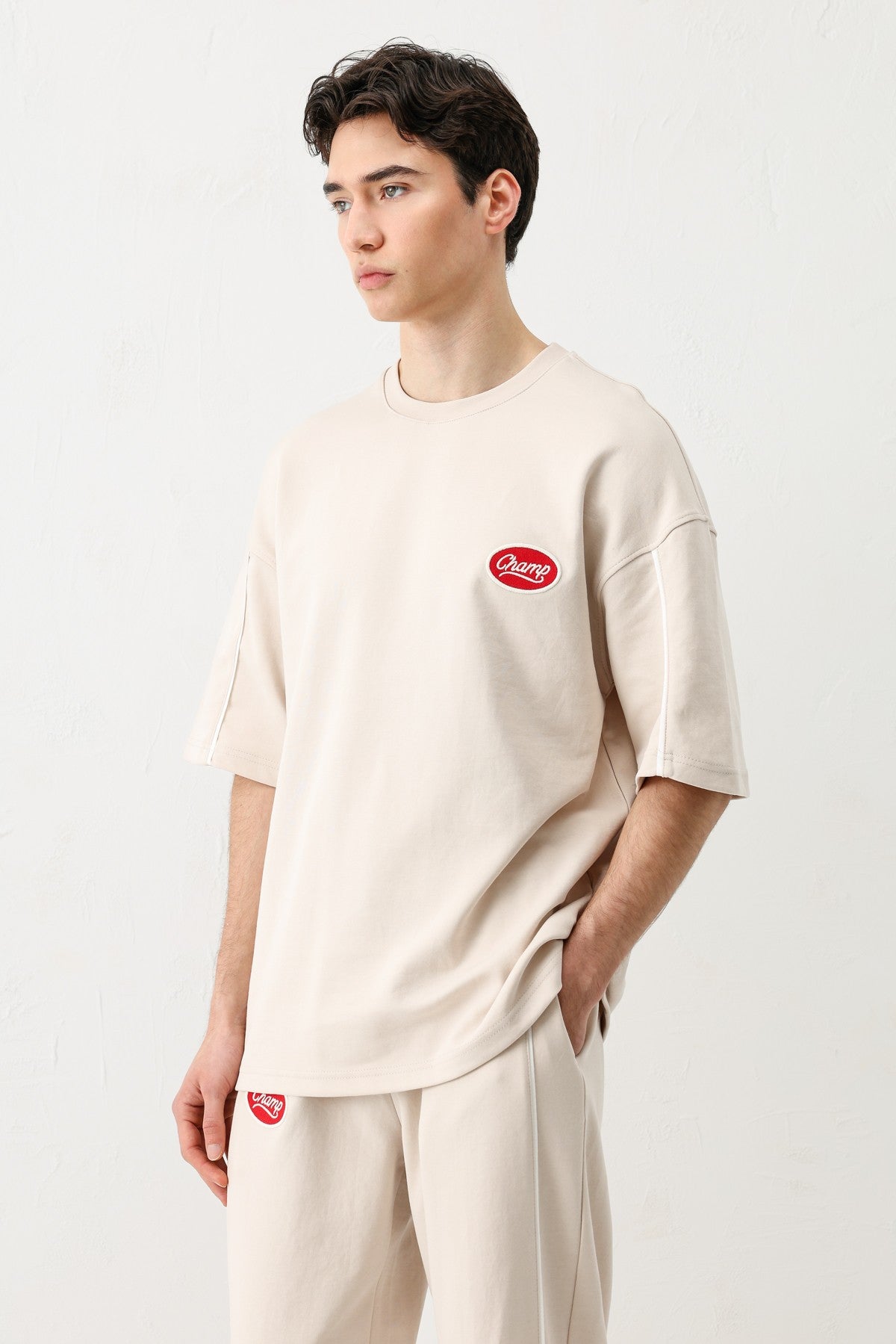 Oversized Champ-Printed Sweatsuit Set