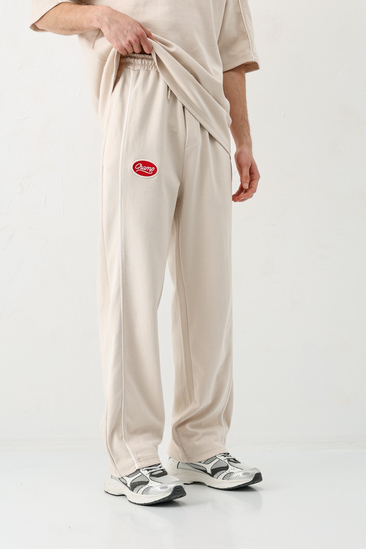 Oversized Champ-Printed Sweatsuit Set