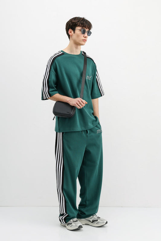 Oversized Printed Sweatsuit Set, Navy