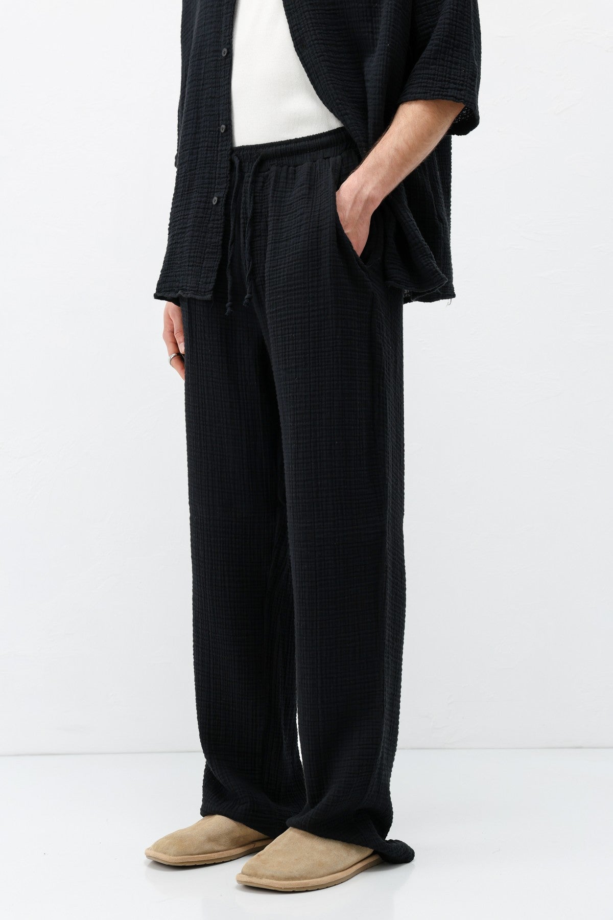 Muslin Fabric, Relaxed Fit Linen Set