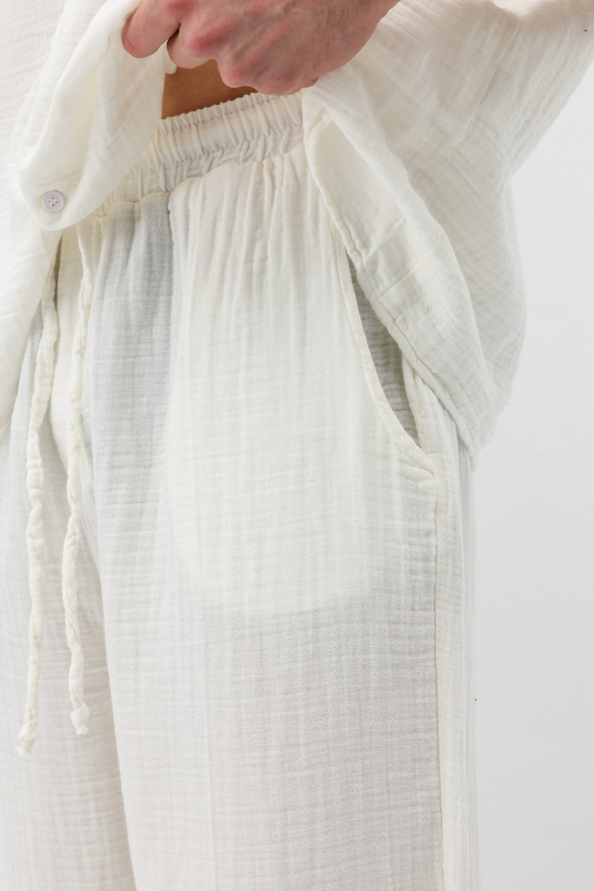 Muslin Fabric, Relaxed Fit Linen Set