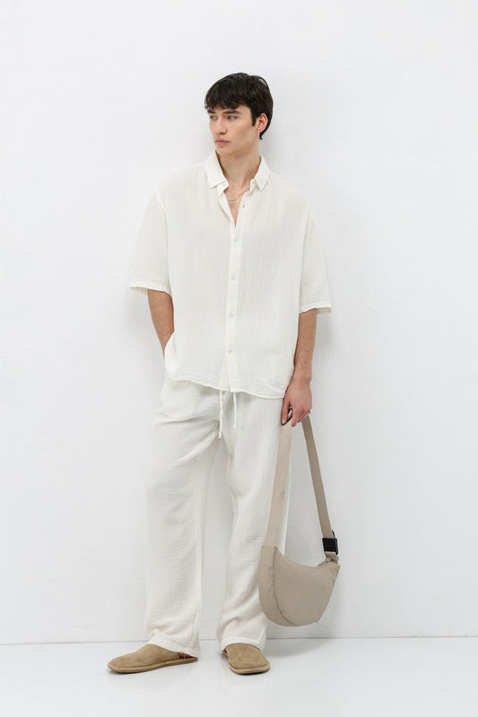 Muslin Fabric, Relaxed Fit Linen Set