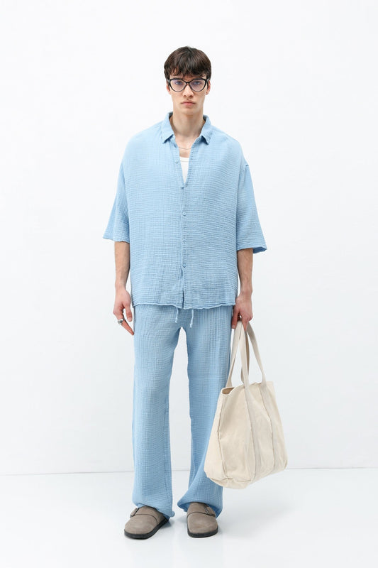Muslin Fabric, Relaxed Fit Linen Set