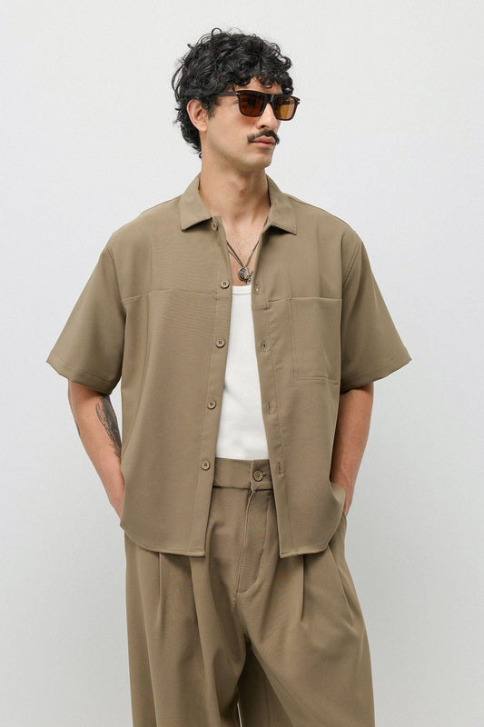 Relaxed-Fit Oversized Shirt and Pants Set