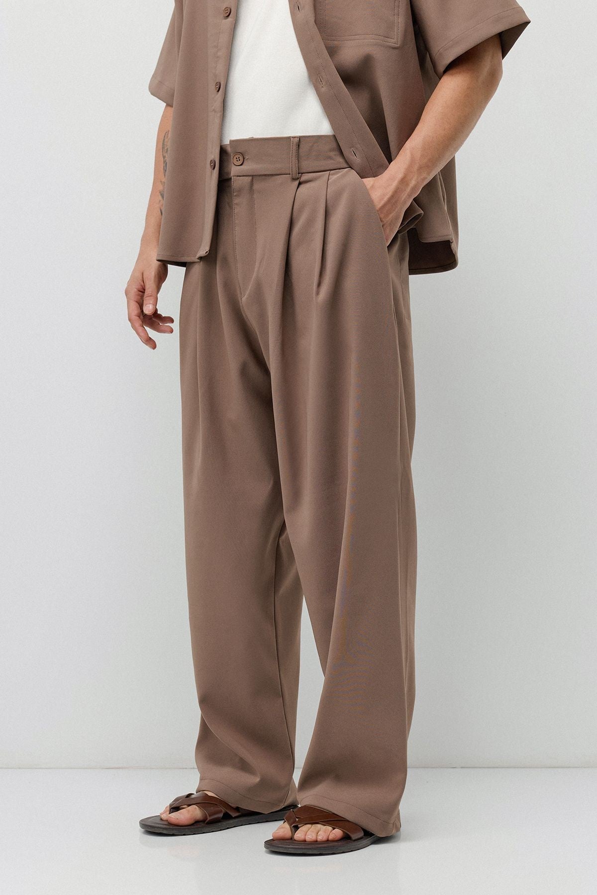 Relaxed-Fit Oversized Shirt and Pants Set