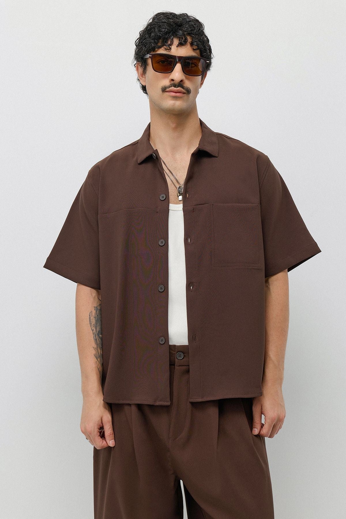 Relaxed-Fit Oversized Shirt and Pants Set