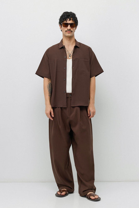 Relaxed-Fit Oversized Shirt and Pants Set