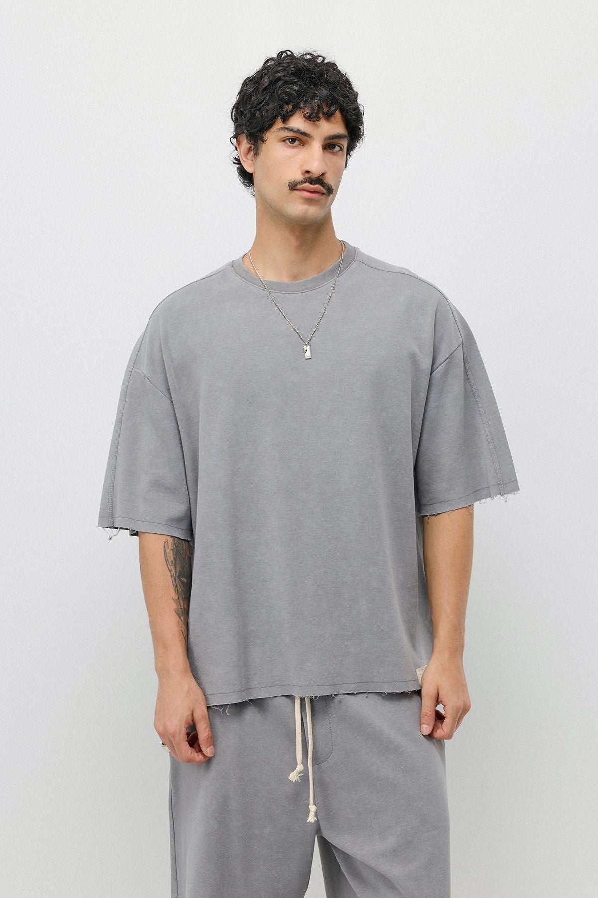 Oversized T-Shirt and Shorts Set (Pre-Washed)