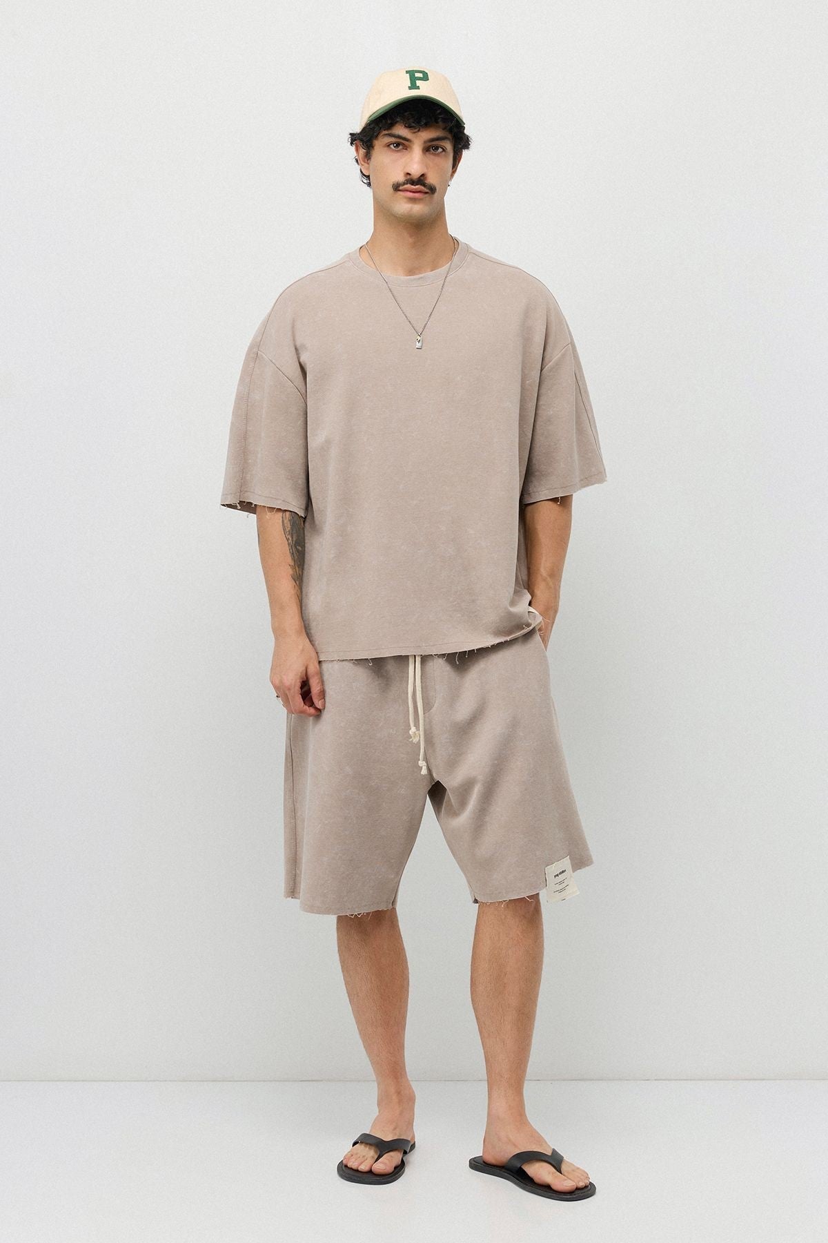 Oversized T-Shirt and Shorts Set (Pre-Washed)