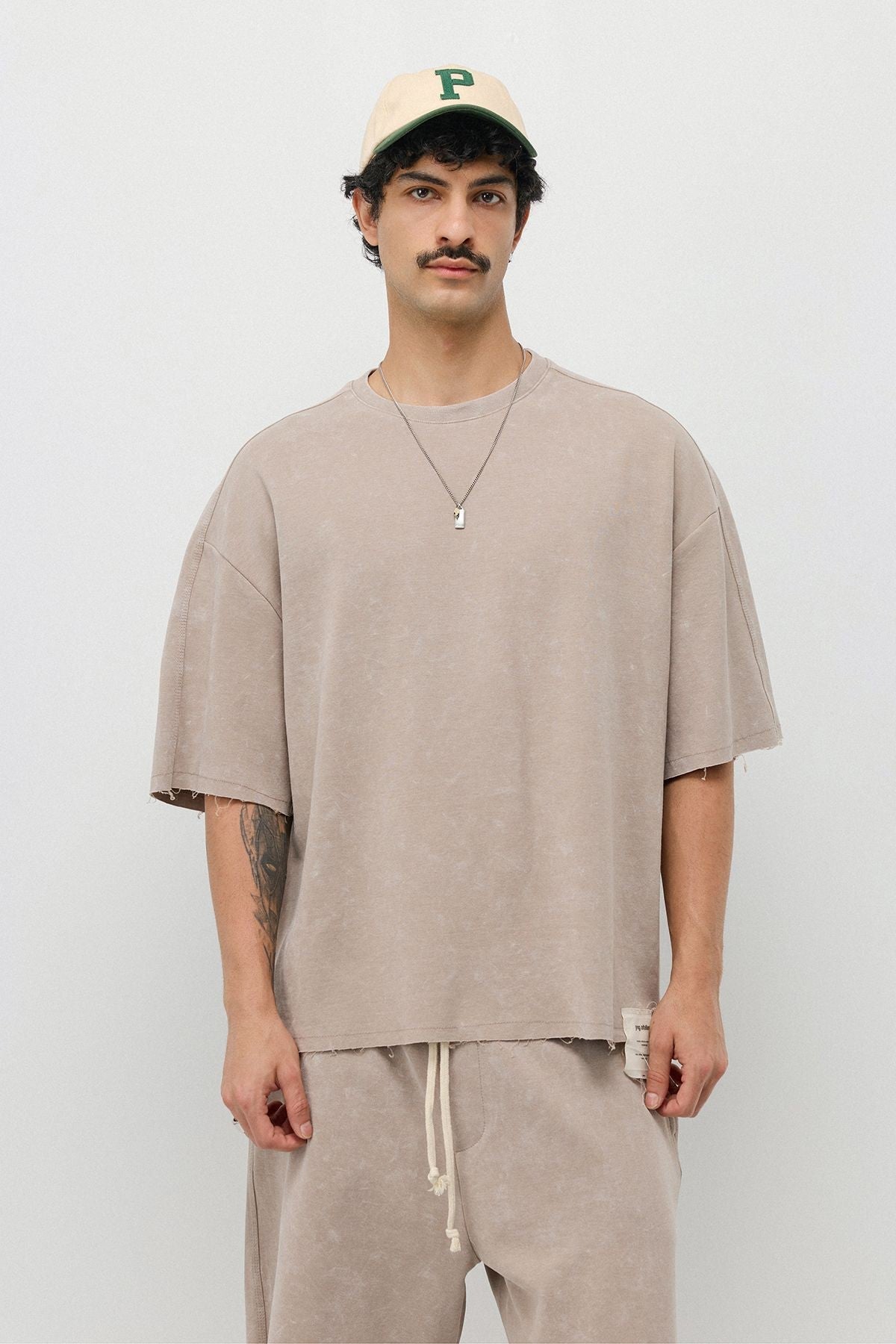 Oversized T-Shirt and Shorts Set (Pre-Washed)