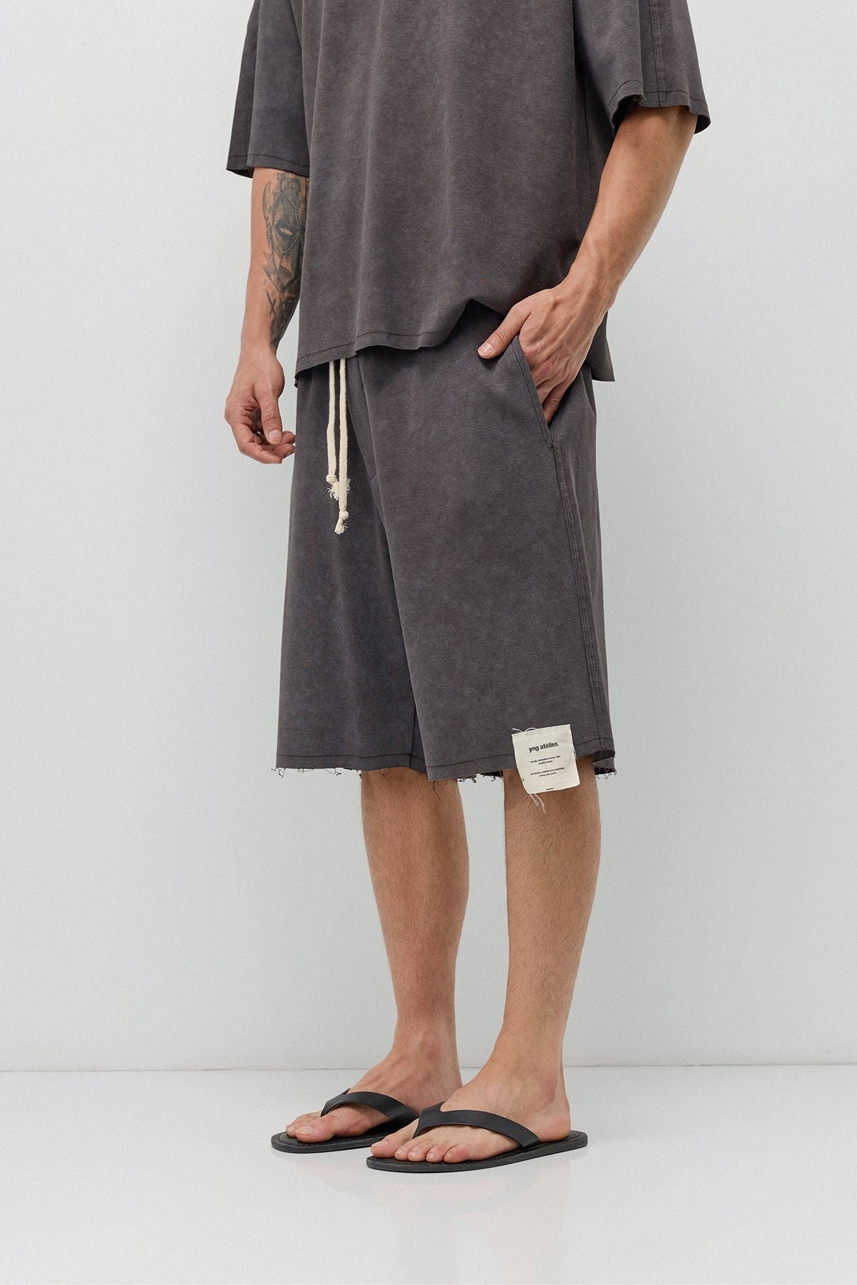 Oversized T-Shirt and Shorts Set (Pre-Washed)