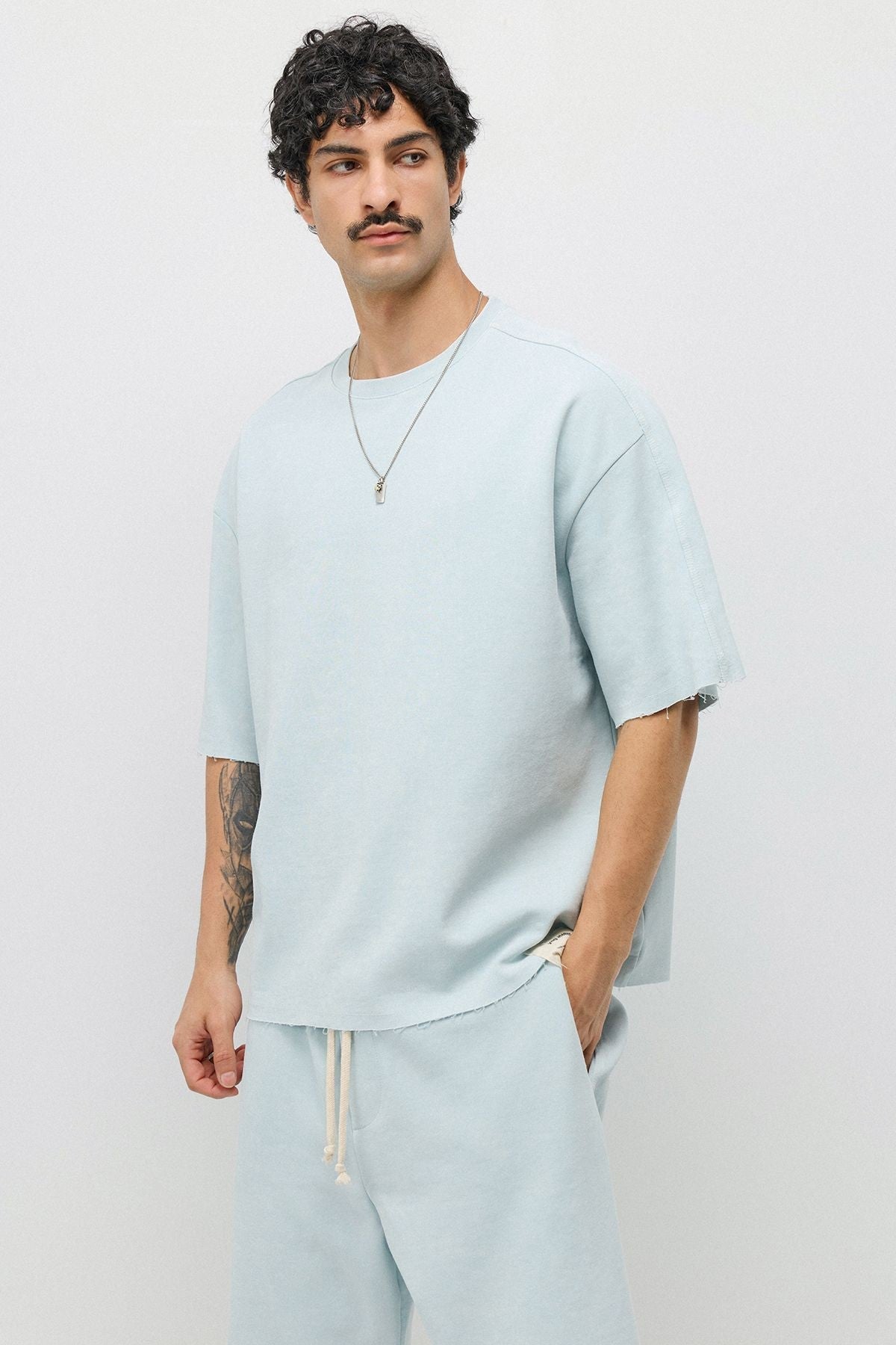 Oversized T-Shirt and Shorts Set (Pre-Washed)