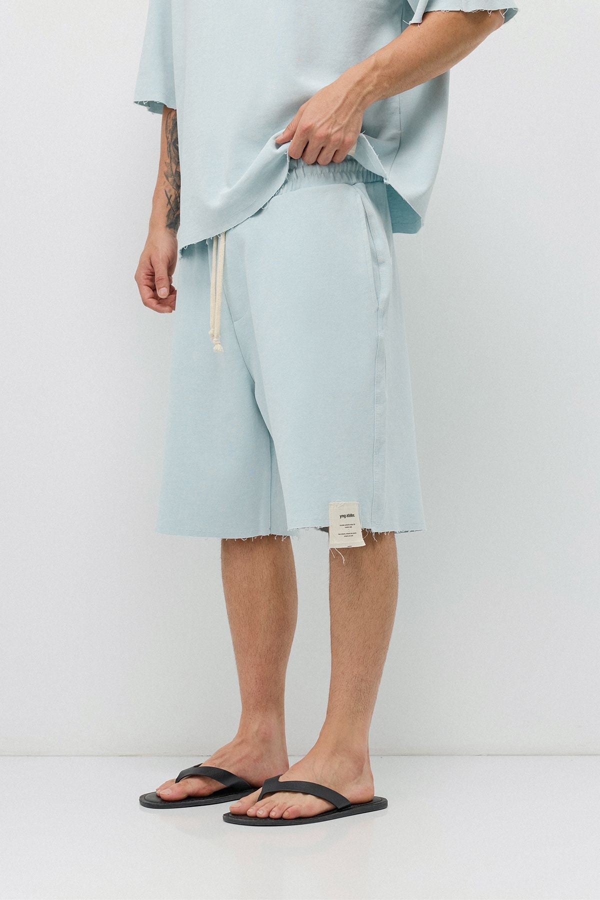 Oversized T-Shirt and Shorts Set (Pre-Washed)
