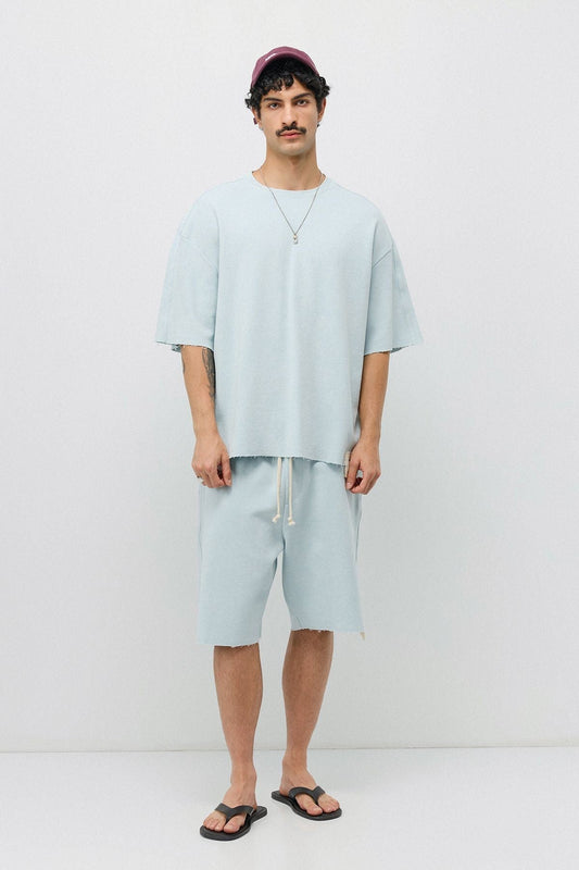Oversized T-Shirt and Shorts Set (Pre-Washed)