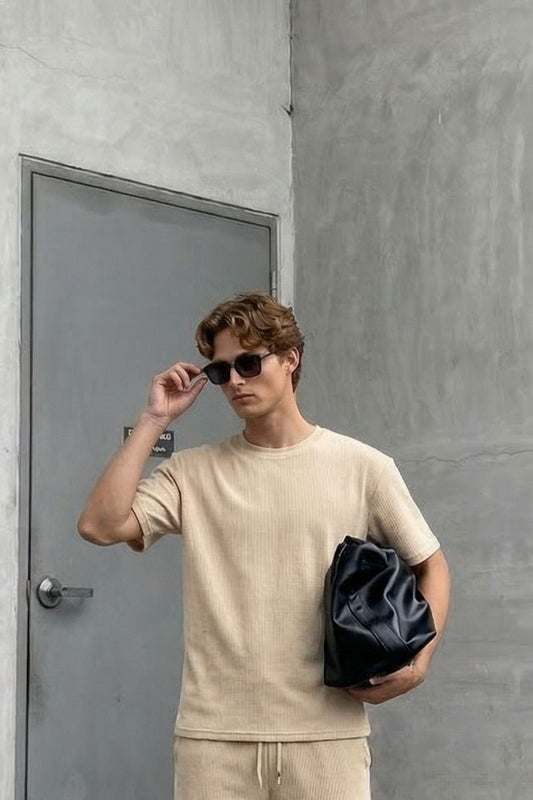Oversized T-Shirt with Ribbed Hem