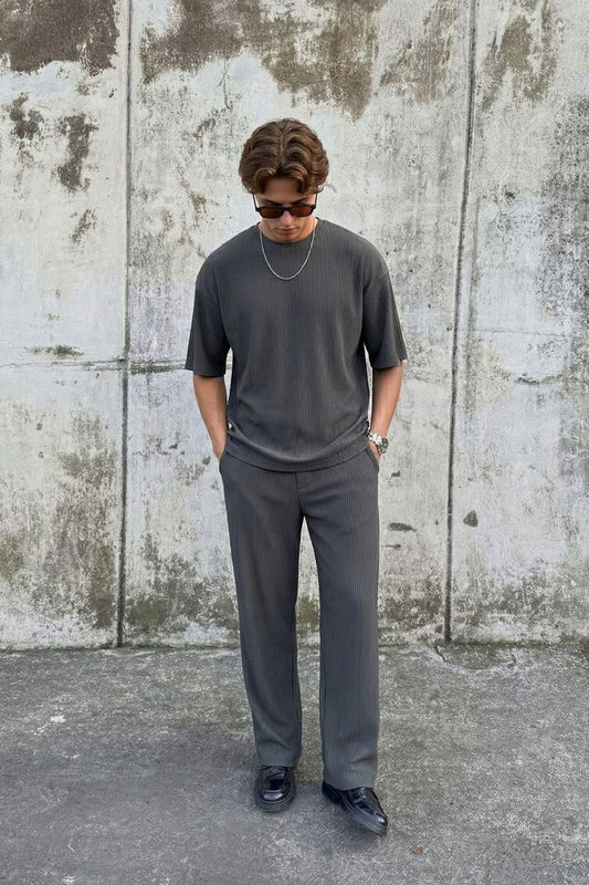 Oversized T-Shirt with Ribbed Hem