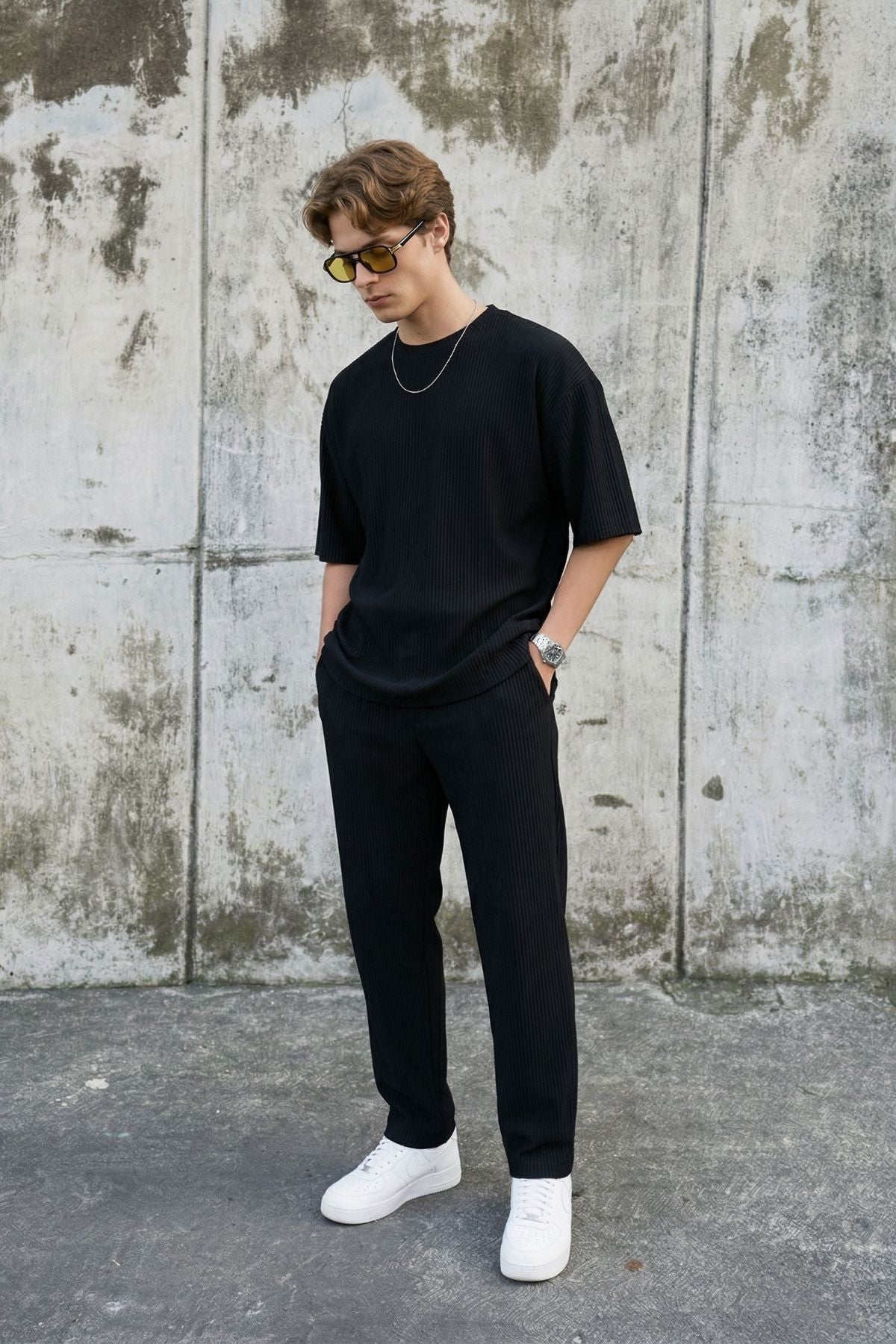 Drawstring Baggy-Fit Pants